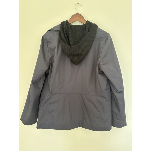 🖤 LAFAYETTE 148 New York Navy Blue Ribbed Removable Dickey GRADY Jacket XL 16 - Picture 7 of 10